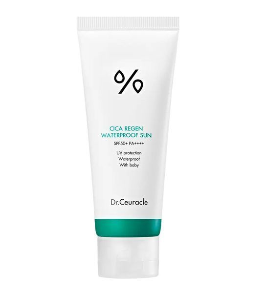 Водостійкий сонцезахисний крем / Dr.Ceuracle Cica Regen Waterproof Sun SPF 50+ (100мл) 104 фото