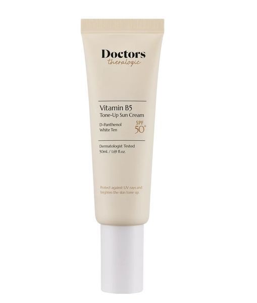 Ніжний сонцезахисний крем / Doctors Theralogic Vitamin B5 tone-up sun cream SPF-50+(50мл) 91 фото